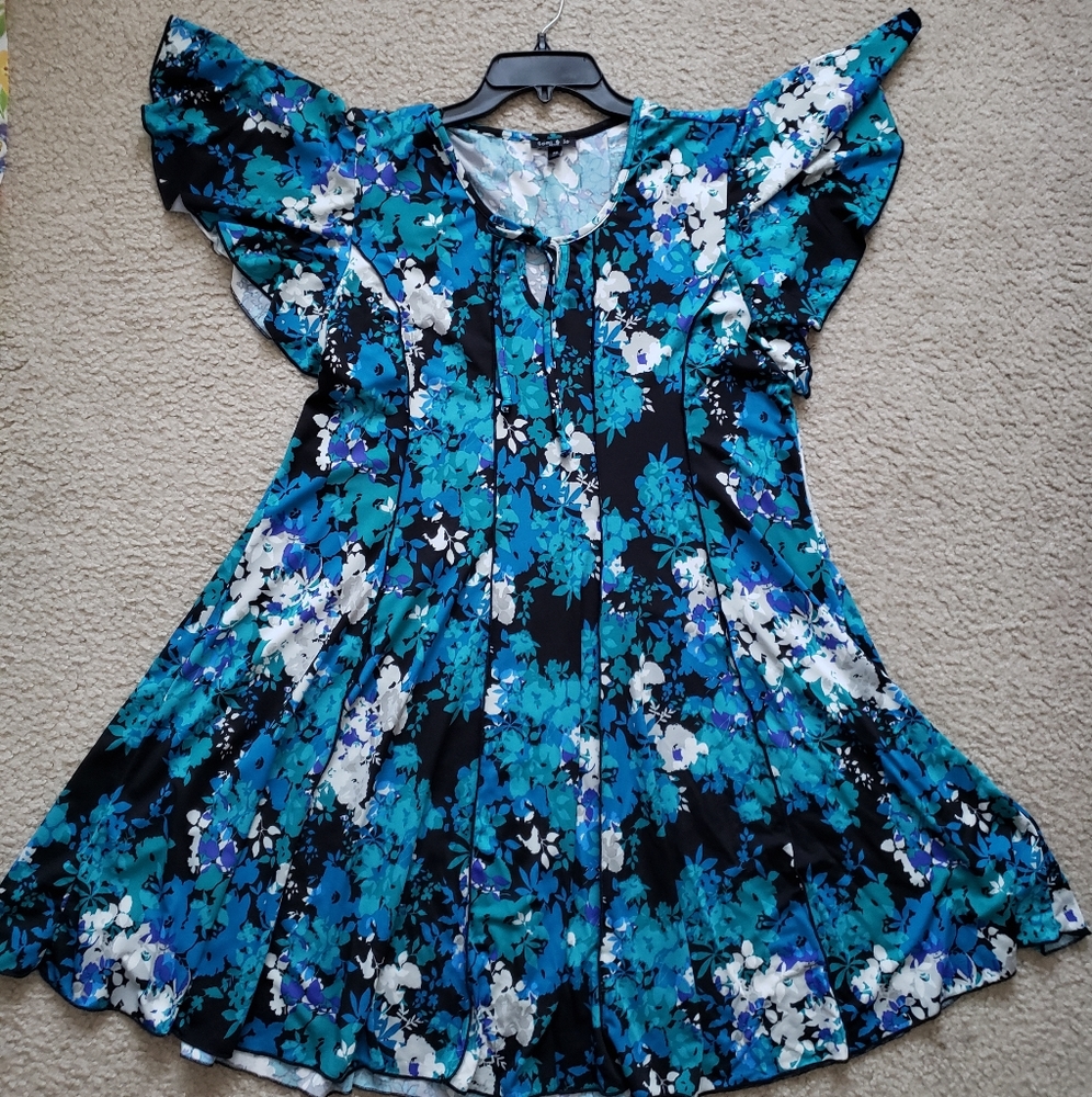 Sami & Jo blue flowers spring Dress